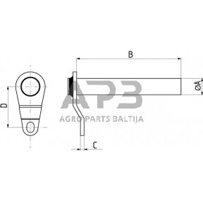 Kaištis 25,00 mm x 74,00 mm FLP25074