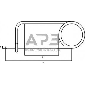 Kaištis užsegamas 4,00 mm x 120,00 mm gopart CL455GP