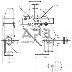 Kampinis reduktorius Berma RT50050 43,6:1