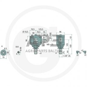 Kampinis reduktorius BONDIOLI & PAVESI 415S1018100F102