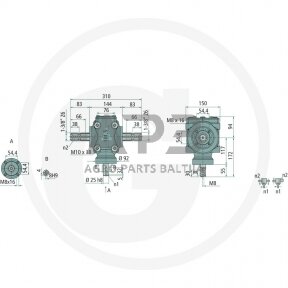 Kampinis reduktorius BONDIOLI & PAVESI 415S2021390G211