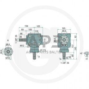 Kampinis reduktorius BONDIOLI & PAVESI 415S2050100F101