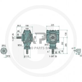 Kampinis reduktorius BONDIOLI & PAVESI 415S2071310F101