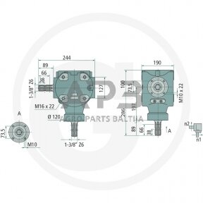 Kampinis reduktorius BONDIOLI & PAVESI 415S2100100R110