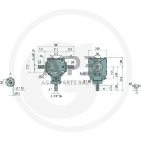 Kampinis reduktorius BONDIOLI & PAVESI 415S2155100G222