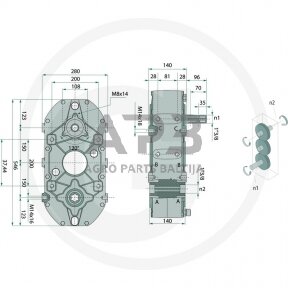 Kampinis reduktorius BONDIOLI & PAVESI 415ZBMS6004004019