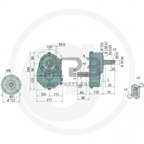 Kampinis reduktorius BONDIOLI & PAVESI 415ZBMS6015001035