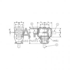 Kampinis reduktorius Comer 124007 L-25A 1:1