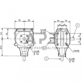 Kampinis reduktorius Comer 262022 T-22A 2.42:1