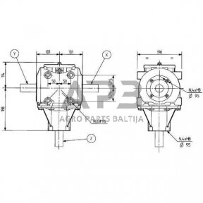 Kampinis reduktorius Comer 278224 T-278A 2.3:1