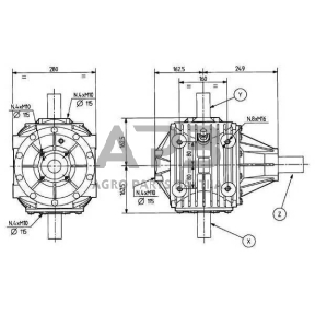 Kampinis reduktorius Comer 301041 T-301B