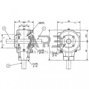 Kampinis reduktorius Comer 304015 T-304A 1.93:1