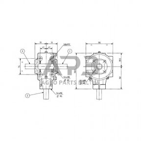 Kampinis reduktorius Comer 304908HL T-304A 3:1