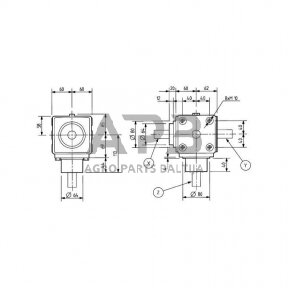 Kampinis reduktorius Comer 43509104014 Gear L-5A 1:1.9 7 KW