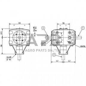 Kampinis reduktorius Comer 43509269010 T-269B, 3:1 - 39kw