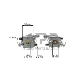 Karbiuratorius kiniškiems pjūklams 25cc, CS PN YD 2500