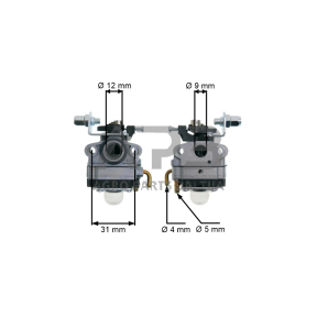 Karbiuratorius kiniškoms krūmapjovėms 9mm 26cc