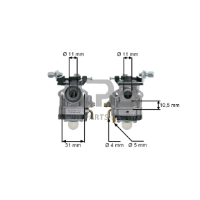 Karbiuratorius žoliapjovėms 33, 43cc,10mm, kinija, WYJ-138 , WYK-186
