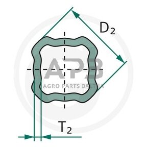 Kardano vamzdis BONDIOLI & PAVESI 2454D1000R, 2454D1000