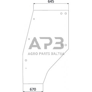 Kabinos durų stiklas 04400341N Kabinos durų stiklas 04400341N