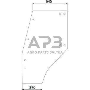 Kabinos durų stiklas 04400340N Kabinos durų stiklas 04400340N