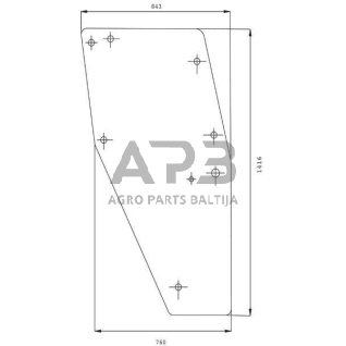 Kabinos durų stiklas D7744T Kabinos durų stiklas D7744T