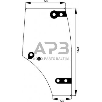 Kabinos durų stiklas 6005029097N Kabinos durų stiklas 6005029097N