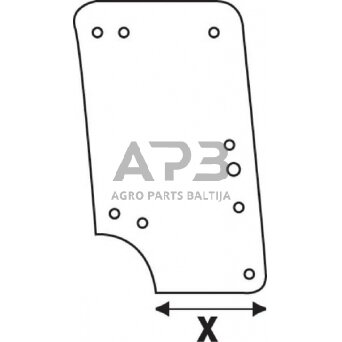Kabinos durų stiklas viršutinis LH/RH D8054 Kabinos durų stiklas viršutinis LH/RH D8054