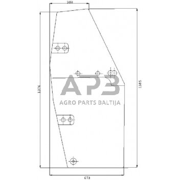 Kabinos durų stiklas 134221003N Kabinos durų stiklas 134221003N