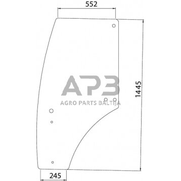 Kabinos durų stiklas R198624N Kabinos durų stiklas R198624N
