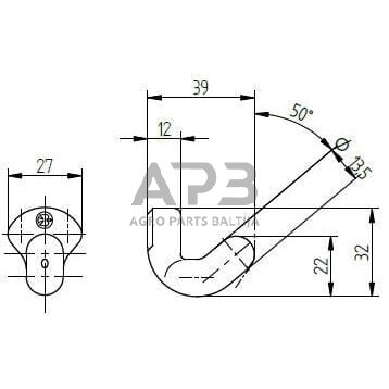 Kabliukas tvirtinimui 6030078 2 Kabliukas tvirtinimui 6030078 2