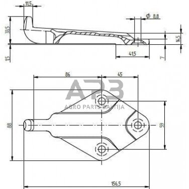 Kabliukas tvirtinimui 6030077 1 Kabliukas tvirtinimui 6030077 1