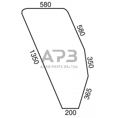 Kabinos durų stiklas D9007T Kabinos durų stiklas D9007T