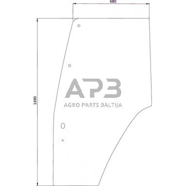Kabinos durų stiklas D6718 Kabinos durų stiklas D6718