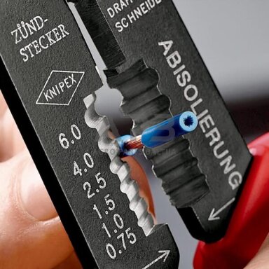 Kabelio antgalių užspaudimo replės Knipex TA9721215C