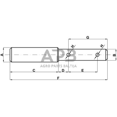Kaištis Ø25 x 18 mm kat. 1 / 2 Kramp Z325168HKR