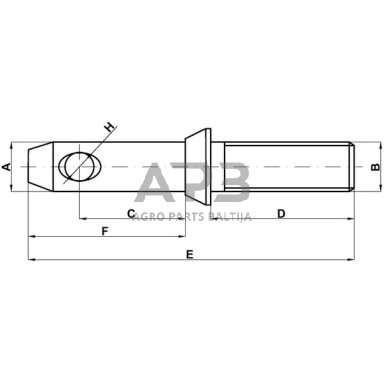 Apatinės traukės kaištis Ø22 x 45 mm kat. 1 Kramp Z422145KR Apatinės traukės kaištis Ø22 x 45 mm kat. 1 Kramp Z422145KR