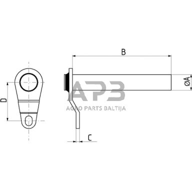 Kaištis 30,00 mm x 74,00 mm FLP30074
