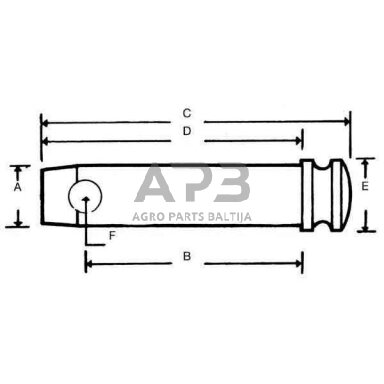 Centrinės traukės kaištis Ø31,8 x 171 mm kat. 3 Vapormatic VLK7013