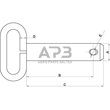 Kaištis su rankena 22,00 mm x 175,00 mm Z522175KR