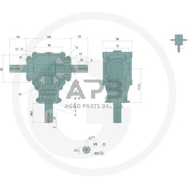 Kampinis reduktorius universalus 614397327