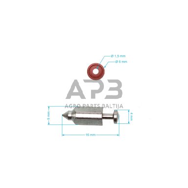 Karbiuratoriaus adatinis vožtuvas Briggs & Stratton nuo 3,5AG iki 4AG MAX, Quantum 5AG, 281144, 281178, 398188