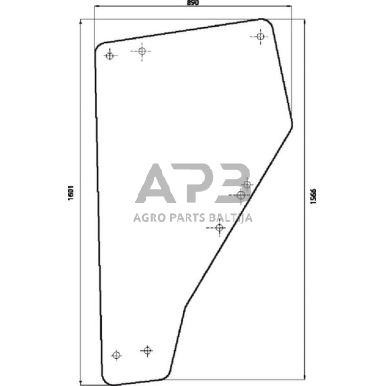 Kabinos durų stiklas 6005023110N Kabinos durų stiklas 6005023110N