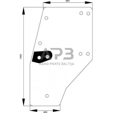 Kabinos durų stiklas D7729T Kabinos durų stiklas D7729T