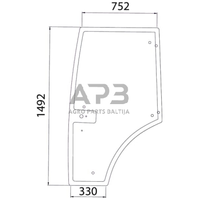 Kabinos durų stiklas 7700073325N Kabinos durų stiklas 7700073325N