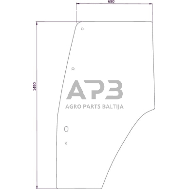 Kabinos durų stiklas D6719 Kabinos durų stiklas D6719