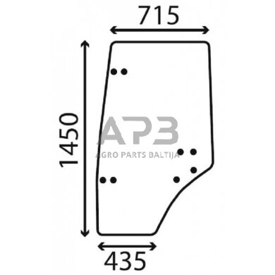 Kabinos durų stiklas D7544 Kabinos durų stiklas D7544