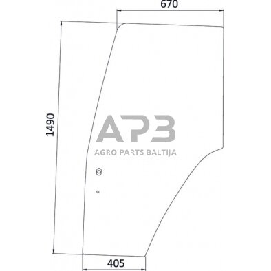 Kabinos durų stiklas 82000367KR Kabinos durų stiklas 82000367KR