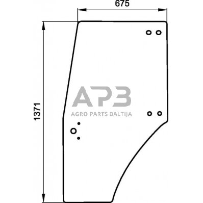 Kabinos durų stiklas kairės pusės SLH 00097700050N Kabinos durų stiklas kairės pusės SLH 00097700050N
