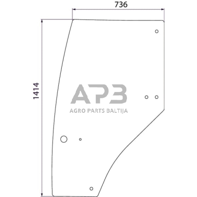 Kabinos durų stiklas kairės pusės 192003A6KR Kabinos durų stiklas kairės pusės 192003A6KR